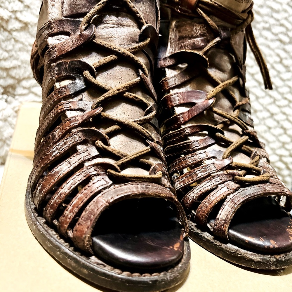 Freebird by Steven Wazee Distressed Leather Sandal